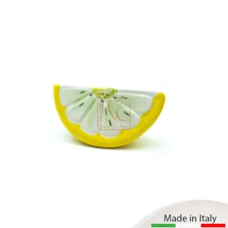 Saliera a forma di spicchio di limone, cm.8.